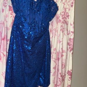 Blue Sequin Dress
